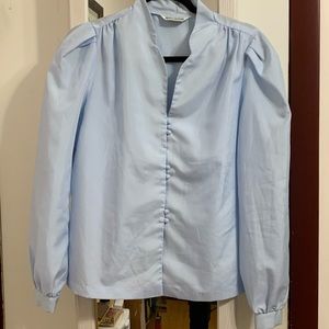 Vintage powder blue 80’s blouse